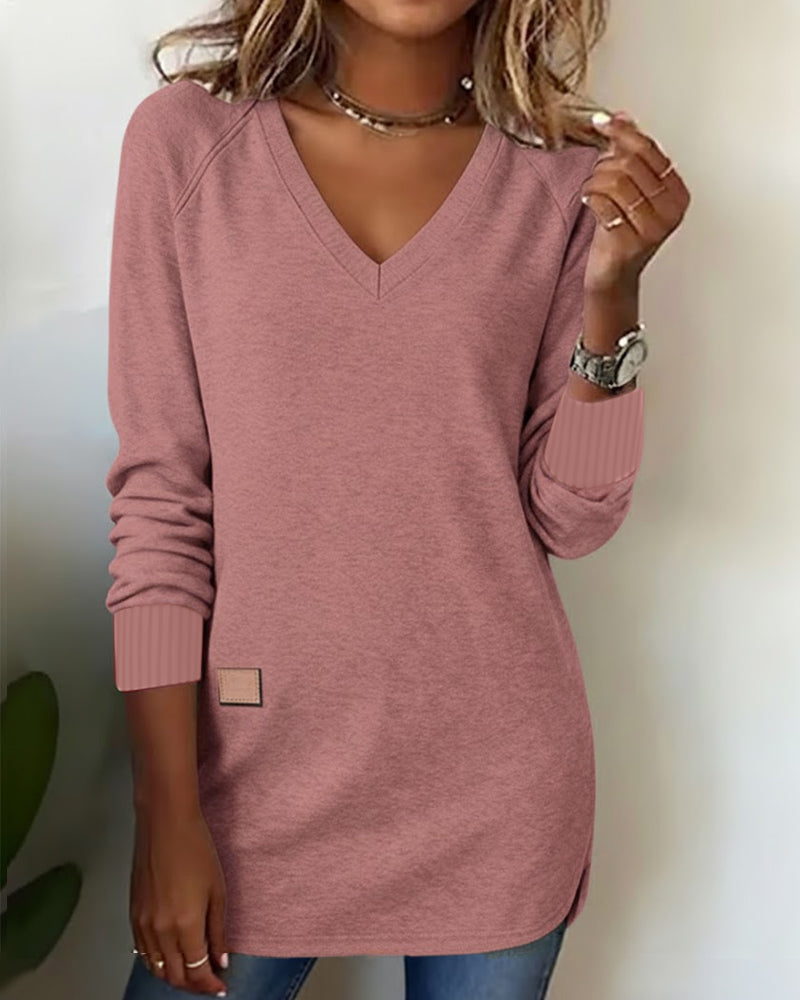 Leonie | Modischer Damen Pullover elegant & V-Ausschnitt