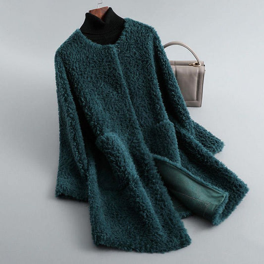 Clara | Eleganter Mantel mit Kapuze und großen Taschen
