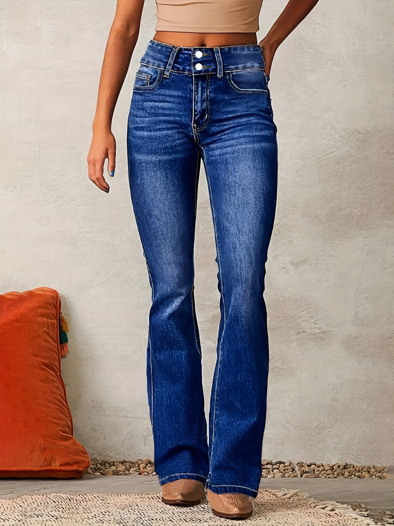Selma | Damen-Jeans mit weitem Bein für sommerliche Outfits