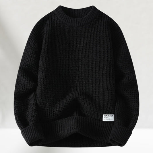Jonas | Strickpullover mit klassischem Rundhalsausschnitt