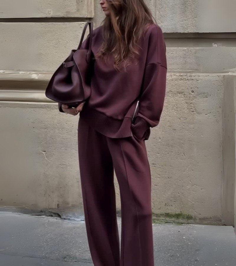Nora | Trendiges Damen-Set mit stilvollem Kragenakzent