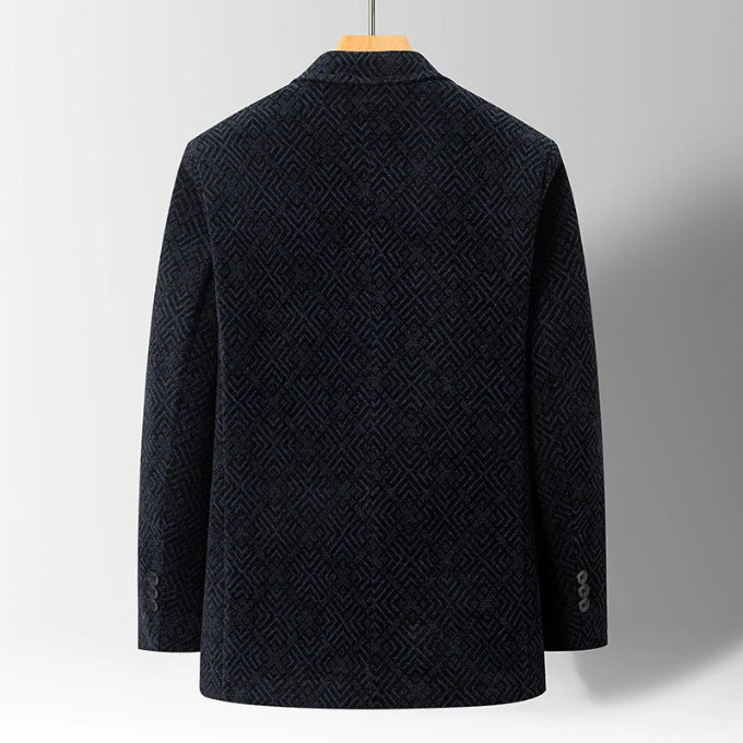 Henrik | Midnight Wollmantel in moderner Verarbeitung