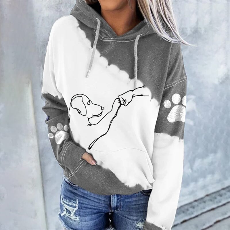 Leona | Cooler Kapuzenpullover mit farbigem Druck