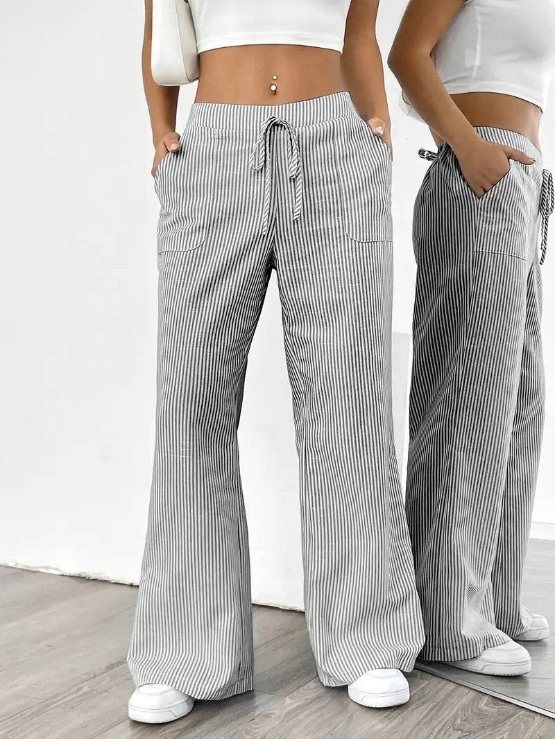 Clara | Elegante gestreifte Hose mit praktischen Taschen