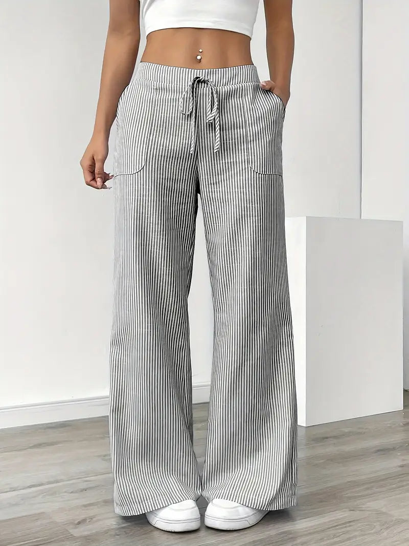 Clara | Elegante gestreifte Hose mit praktischen Taschen