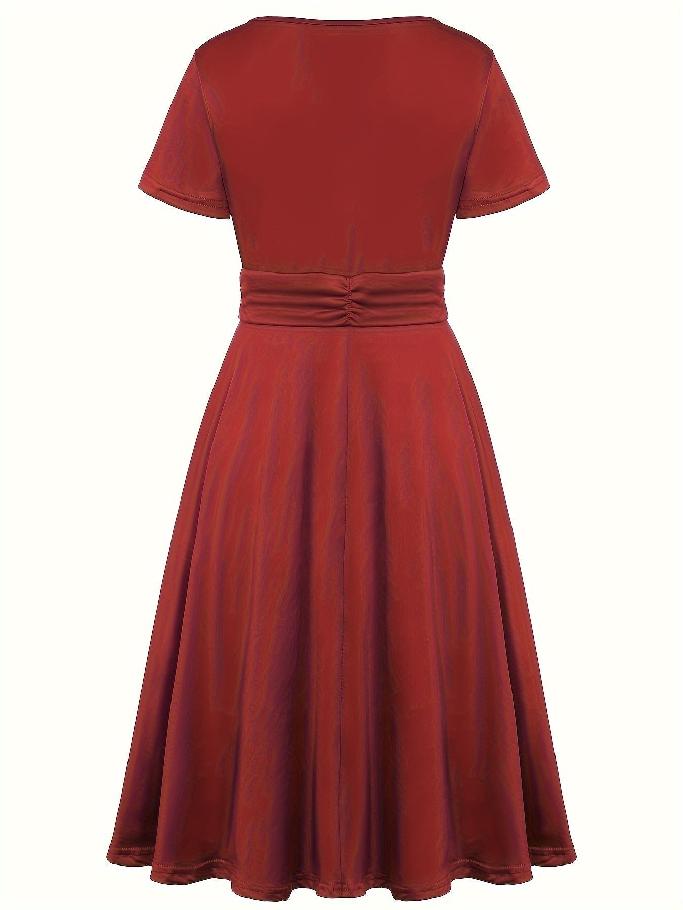 Nora | V-Ausschnitt Midikleid Asymmetrischer Saum