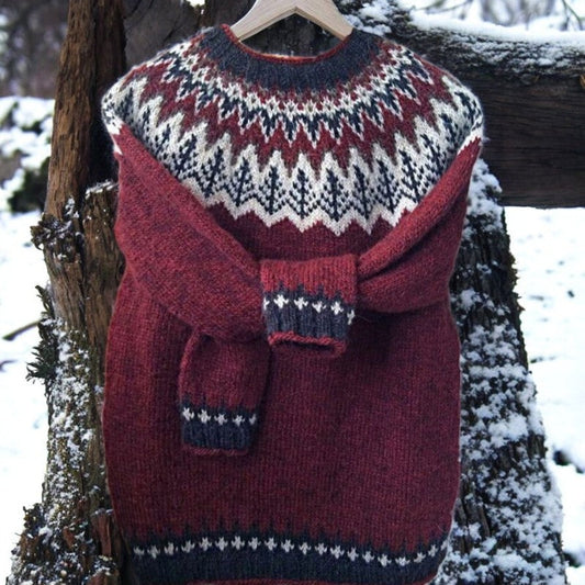 Clara | Damenpullover im modischen Jacquard-Look