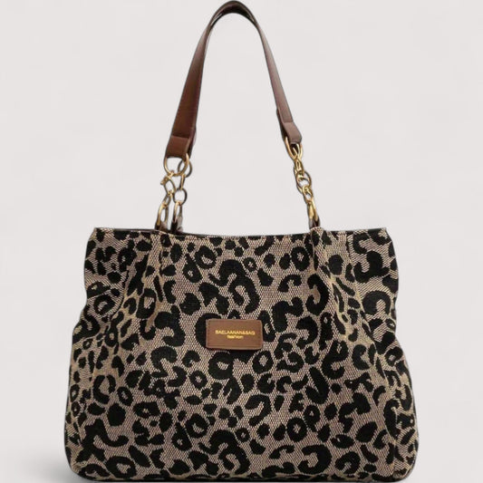 Leonie | Leopardenmuster Canvas-Shopper für Damen