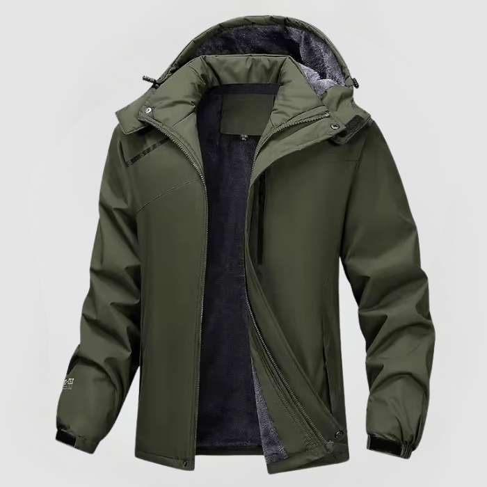 Daniel | Herren Jacke leicht mit Fleecefutter und Kapuze