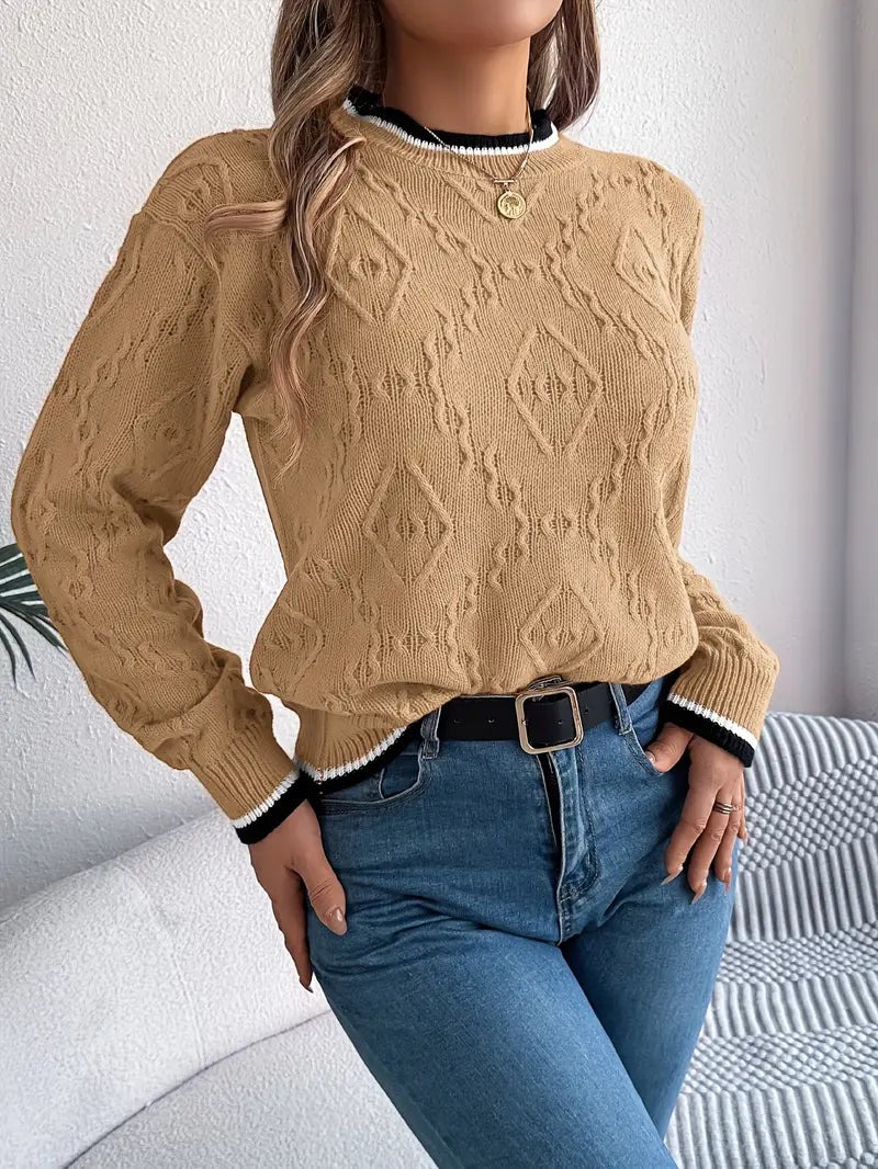 Julia | Eleganter Pullover für Damen im Streifenstil