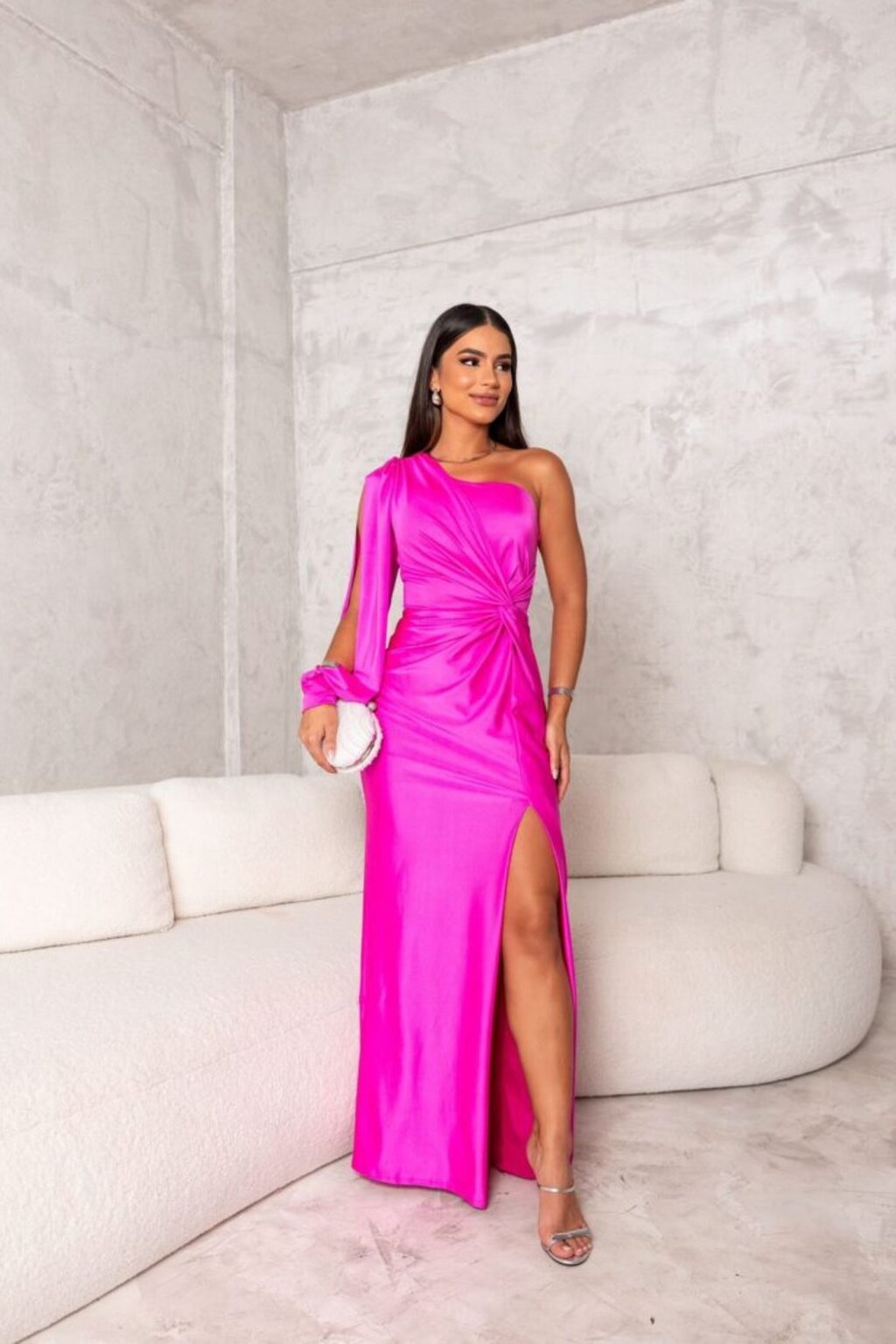 Sofia | Damen Maxikleid schulterfrei modern elegant