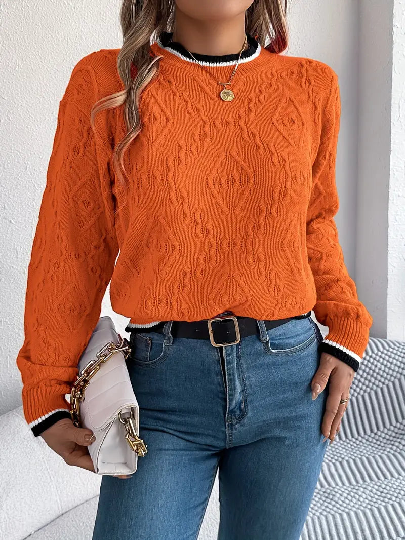 Julia | Eleganter Pullover für Damen im Streifenstil
