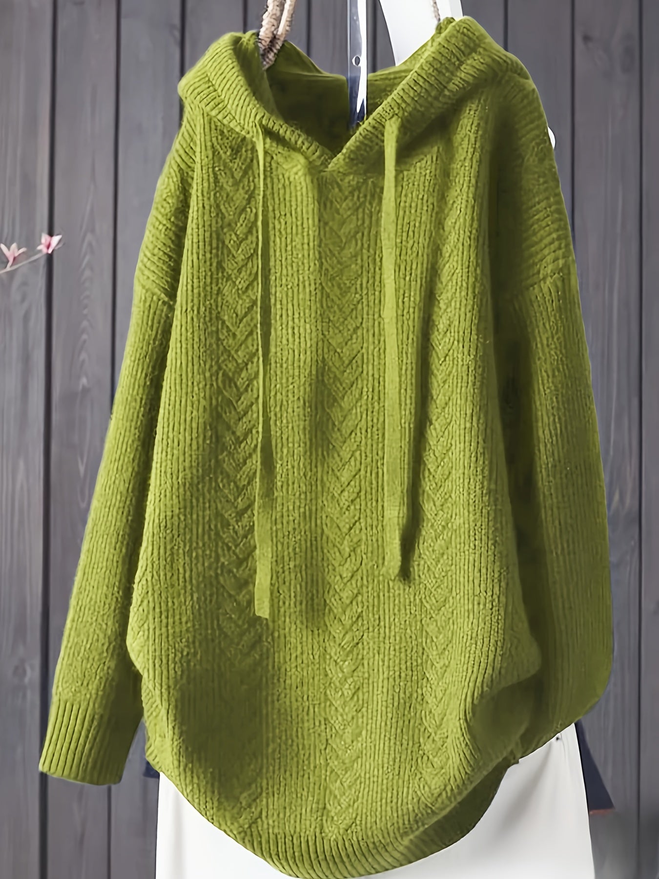Helena | Lässiger Strick-Kapuzenpullover mit langen Ärmeln