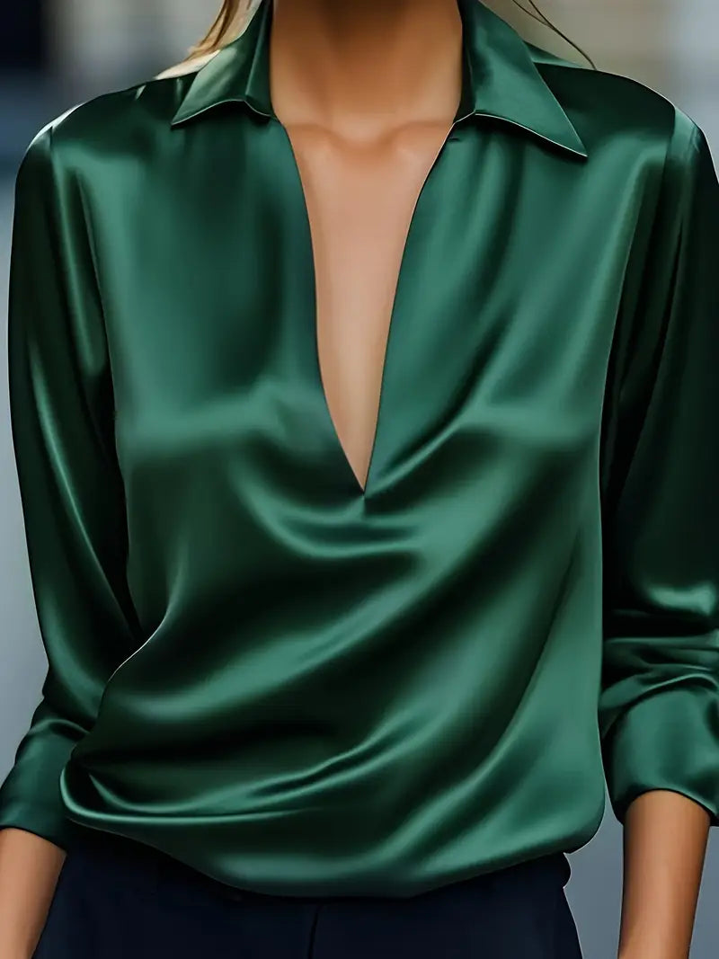 Carla | Schicke Bluse mit V-Ausschnitt für Damen