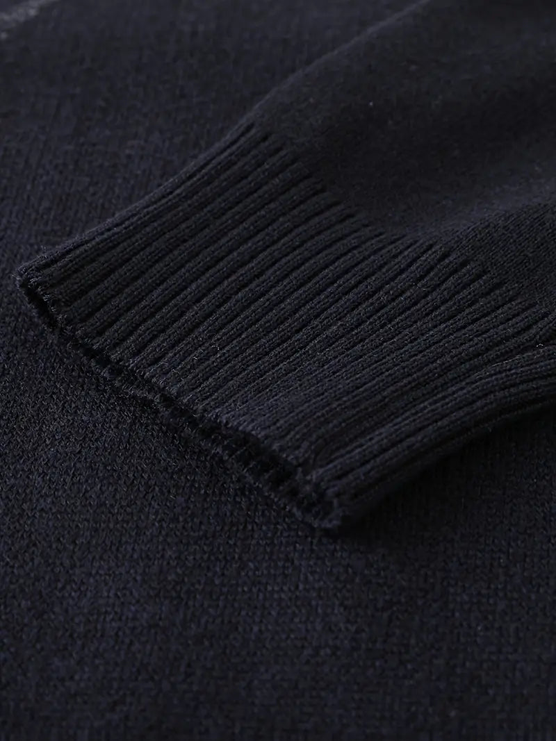 Lasse | Feiner Herrenpullover mit Zipper und Strukturmuster