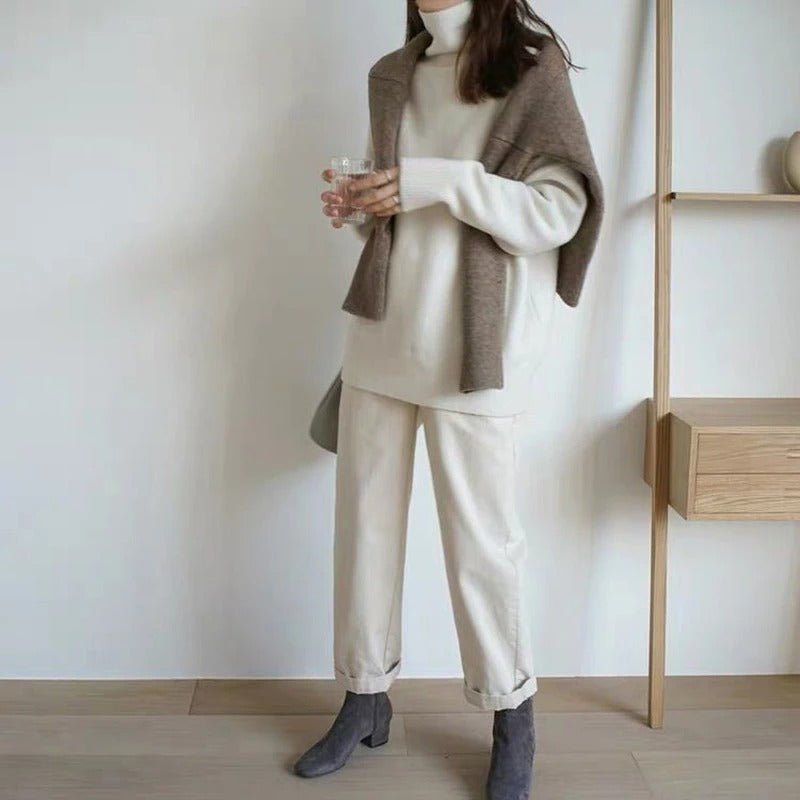 Hanna | Damen Rollkragenpullover modern lässig
