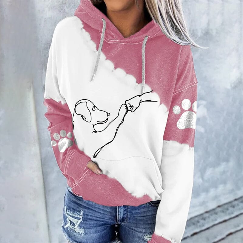 Leona | Cooler Kapuzenpullover mit farbigem Druck