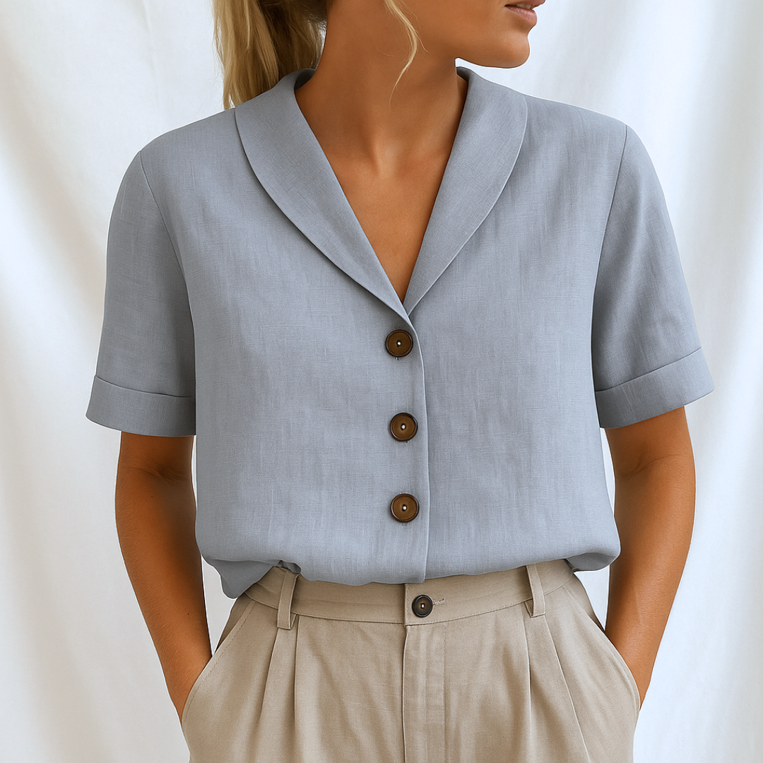 Paula | Exklusive Schlichte Bluse Damen
