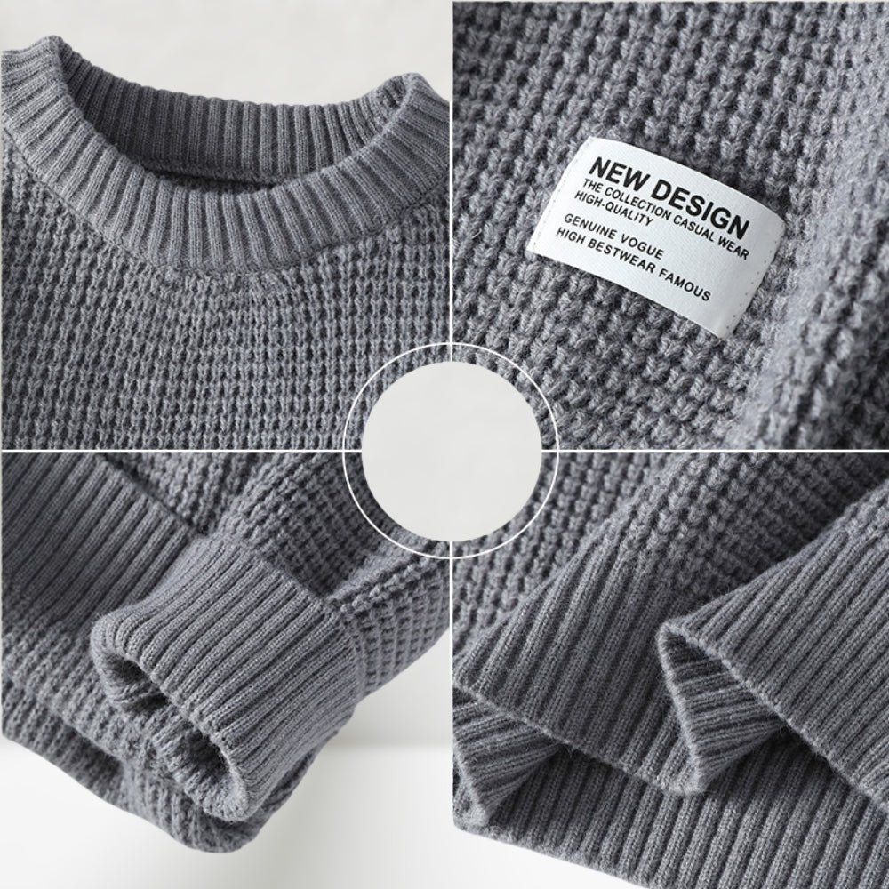 Jonas | Strickpullover mit klassischem Rundhalsausschnitt