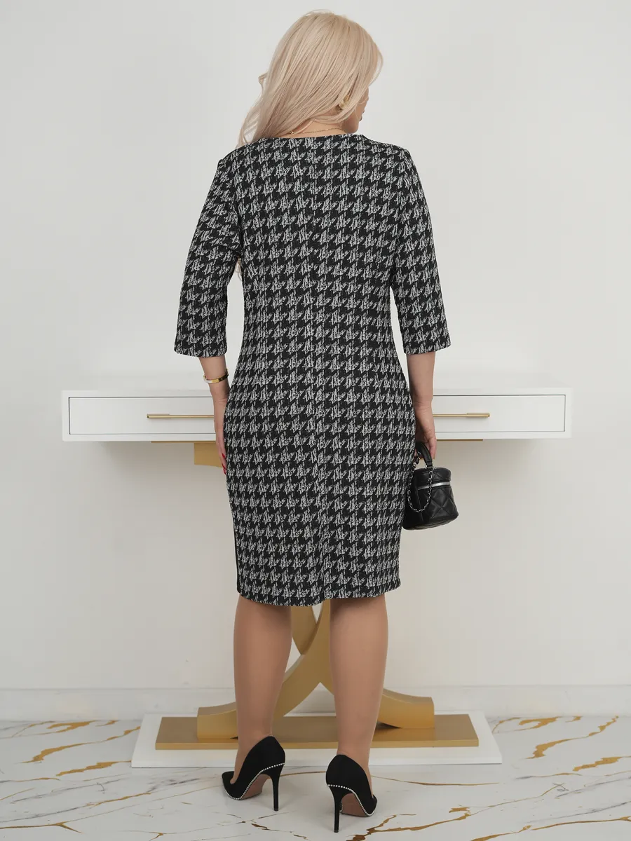 Nina | Elegantes Damen-Midi-Kleid modern & gemustert