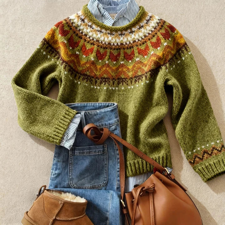 Elisa | Edler Strickpullover im klassischen Stil