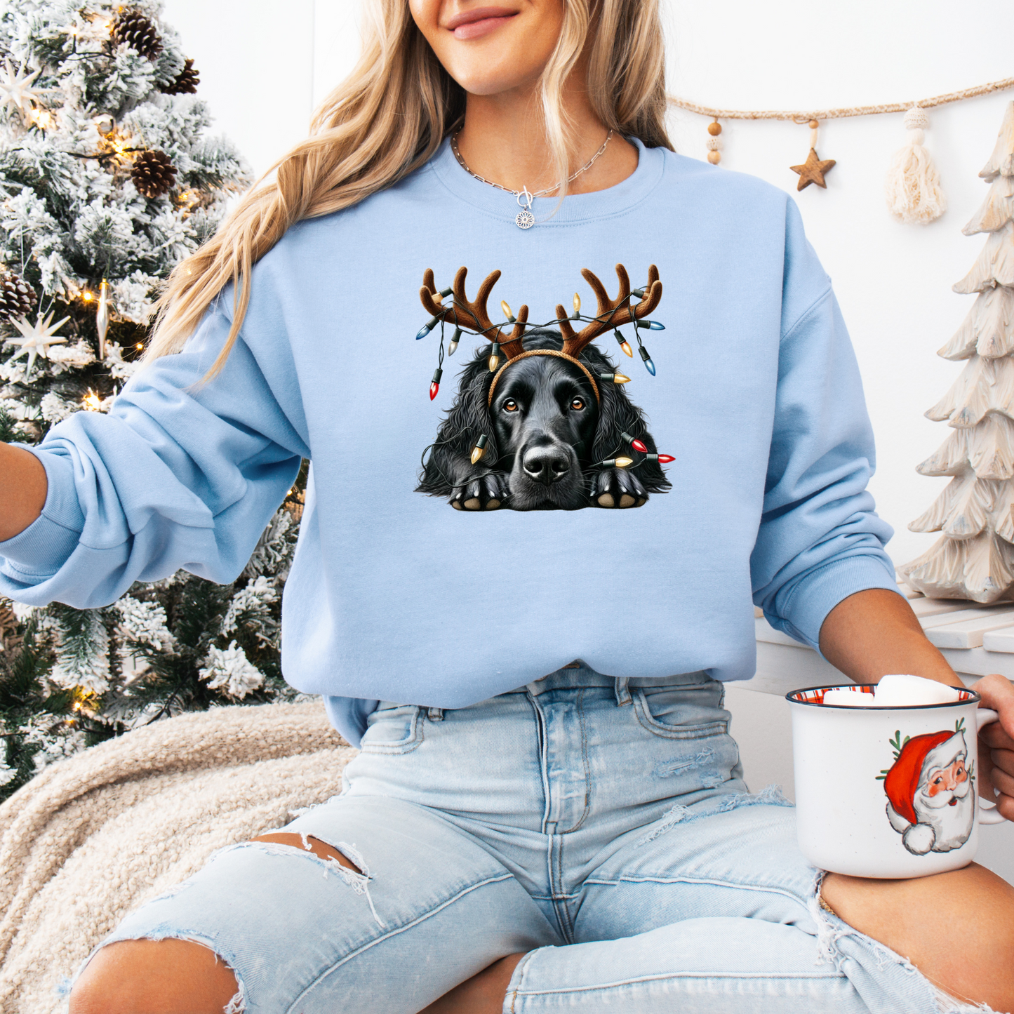 Simon | Winter Hundepullover mit weihnachtlichem Muster