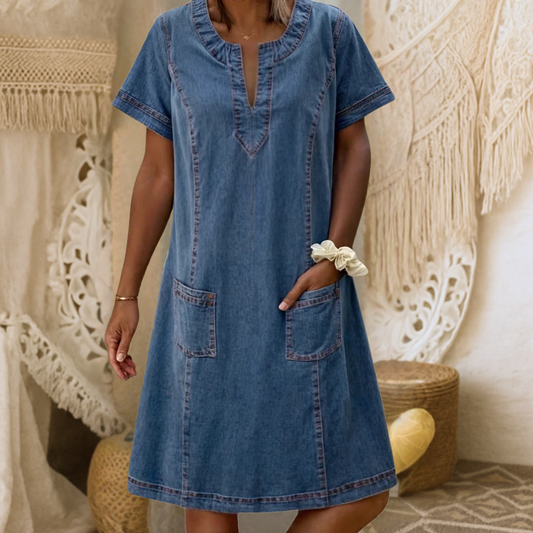 Elisa | Modisches Damenkleid im zeitlosen Denimstil