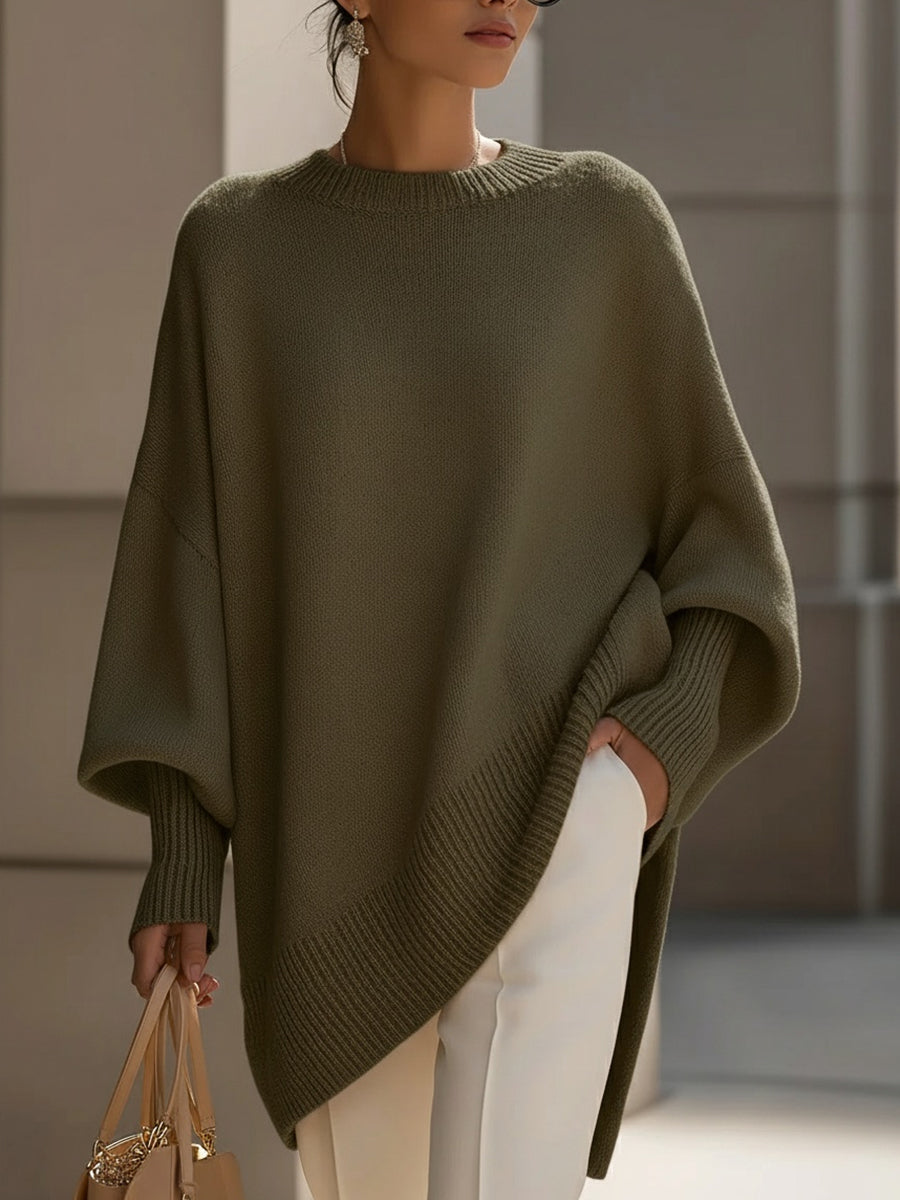 Sophie | Feiner Pullover mit modernem Asymmetrie-Detail