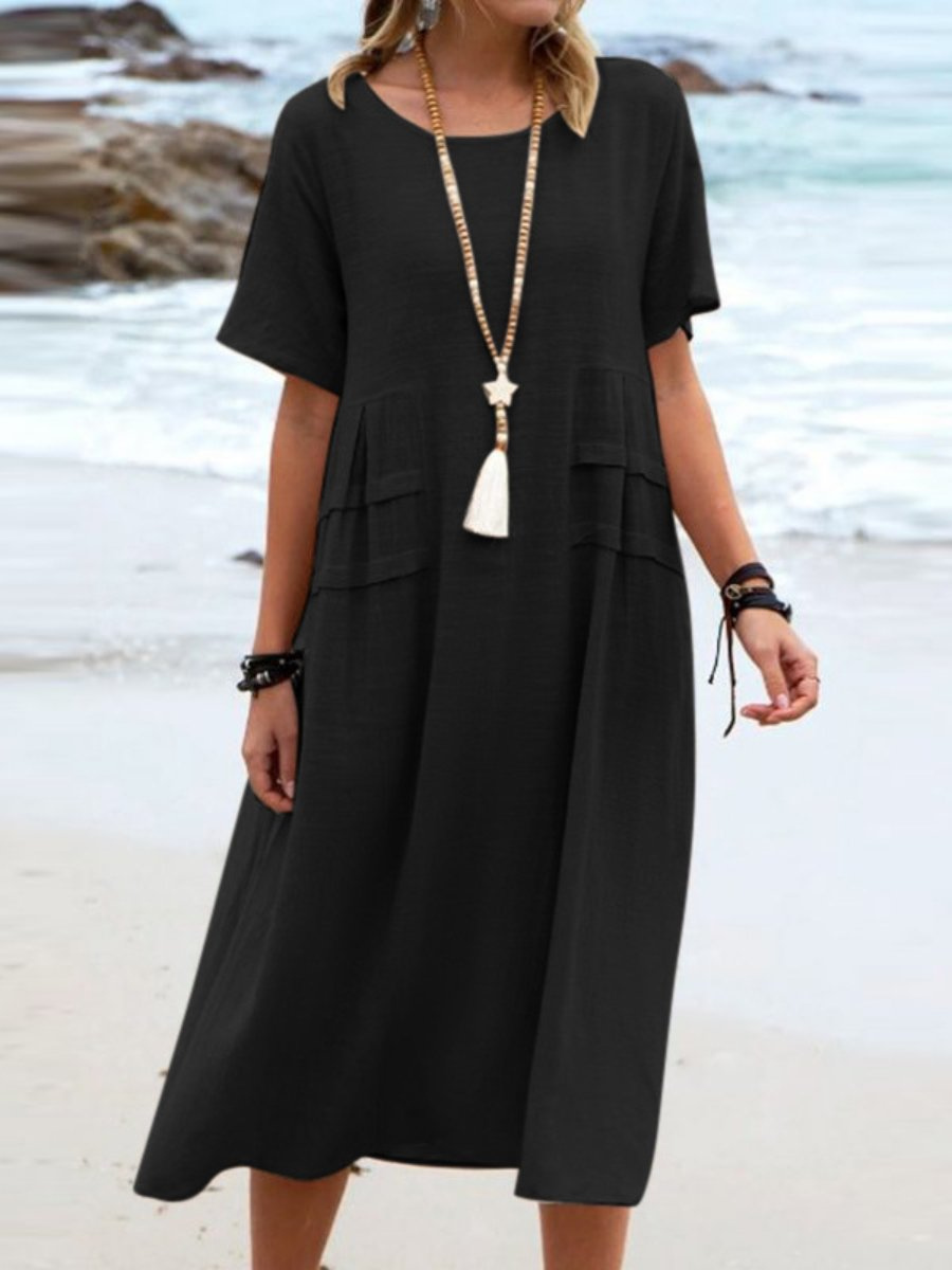 Sofie | Lockeres kleid mit Rundhalsausschnitt