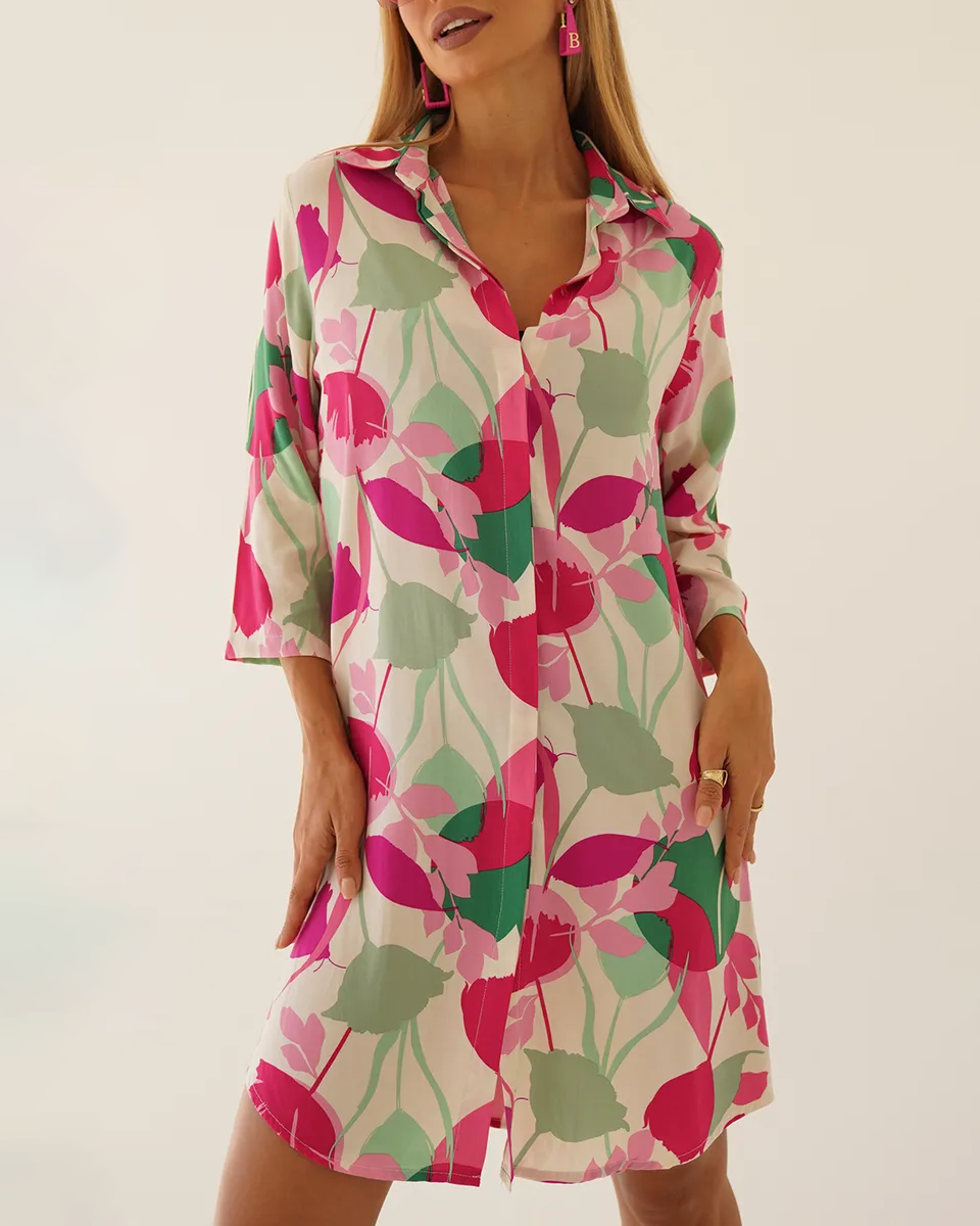 Leona | Elegante Damen Langarm Tunika luftig