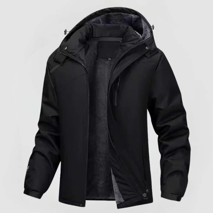 Daniel | Herren Jacke leicht mit Fleecefutter und Kapuze