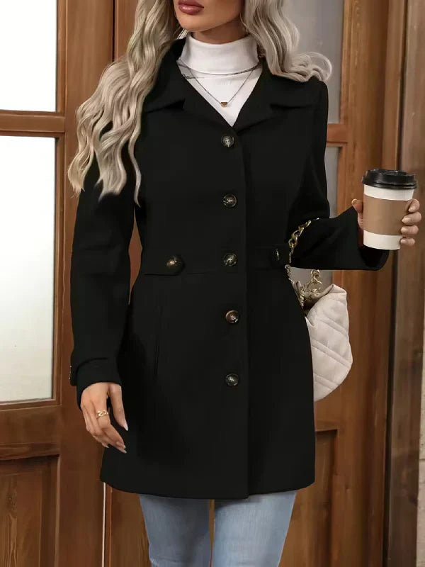 Laura | Eleganter Tweed-Wintermantel Damen chic