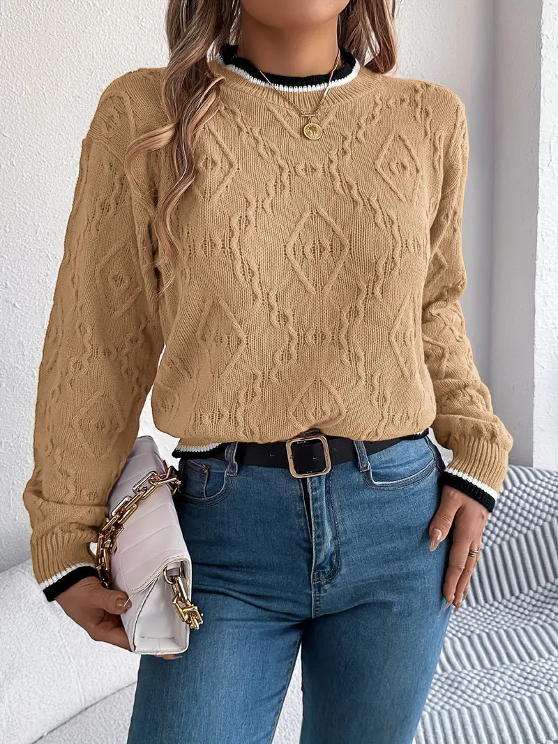 Julia | Eleganter Pullover für Damen im Streifenstil