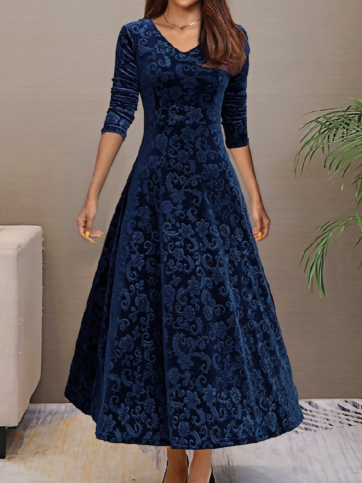 Isabella | Damen Samtkleid elegant modern stilvoll
