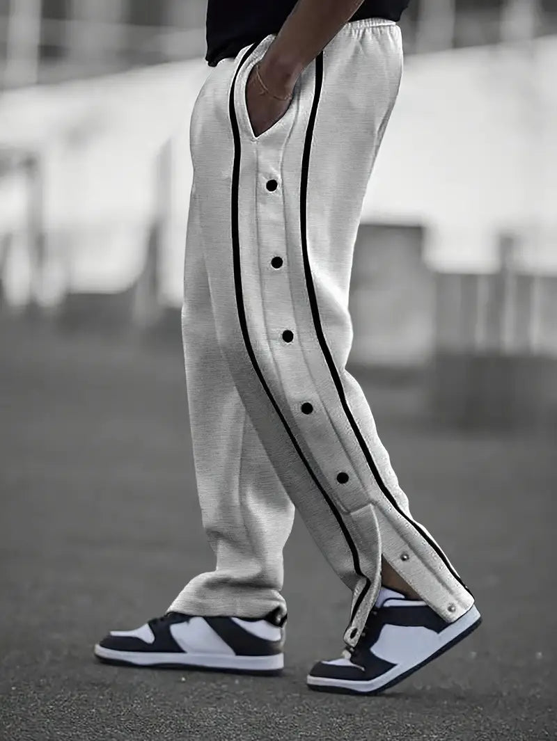 Elian | Lässige Herrenhose mit modischen Knopfdetails