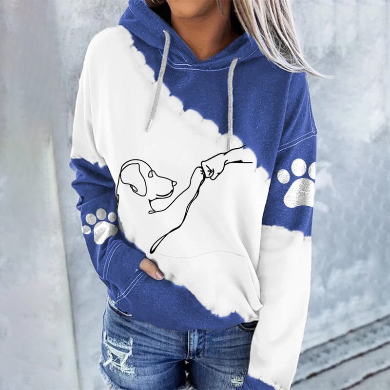Leona | Cooler Kapuzenpullover mit farbigem Druck