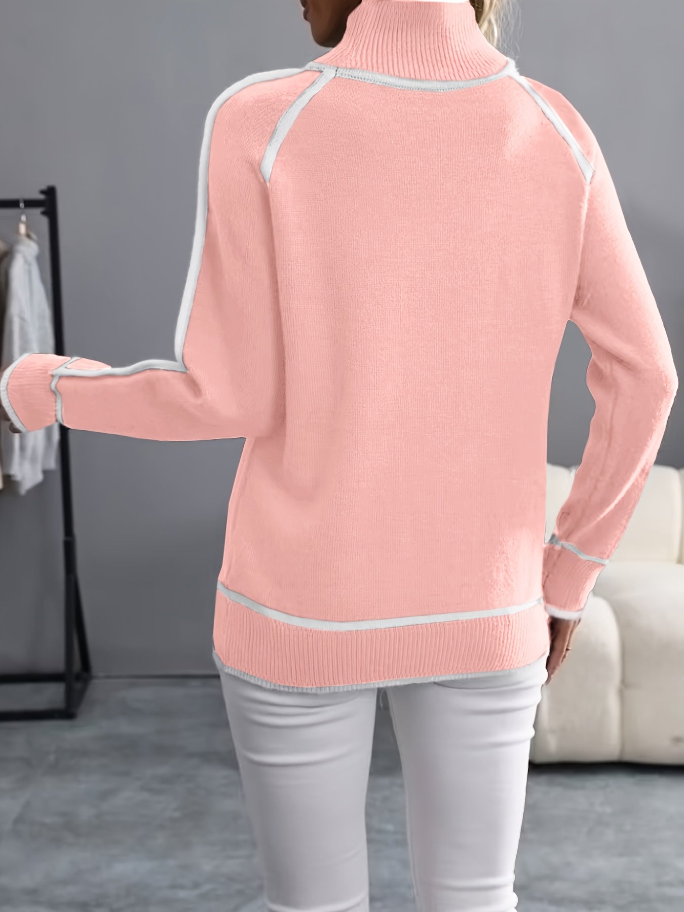 Clara | Gemütlicher Strickpullover mit hohem Rollkragen