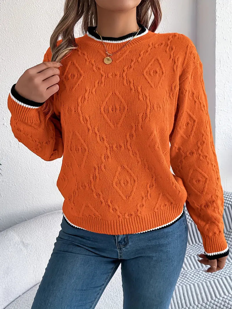 Julia | Eleganter Pullover für Damen im Streifenstil