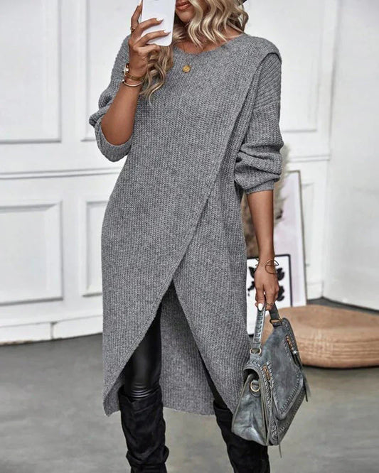 Clara | Langer Damenpullover im modernen Oversize-Stil