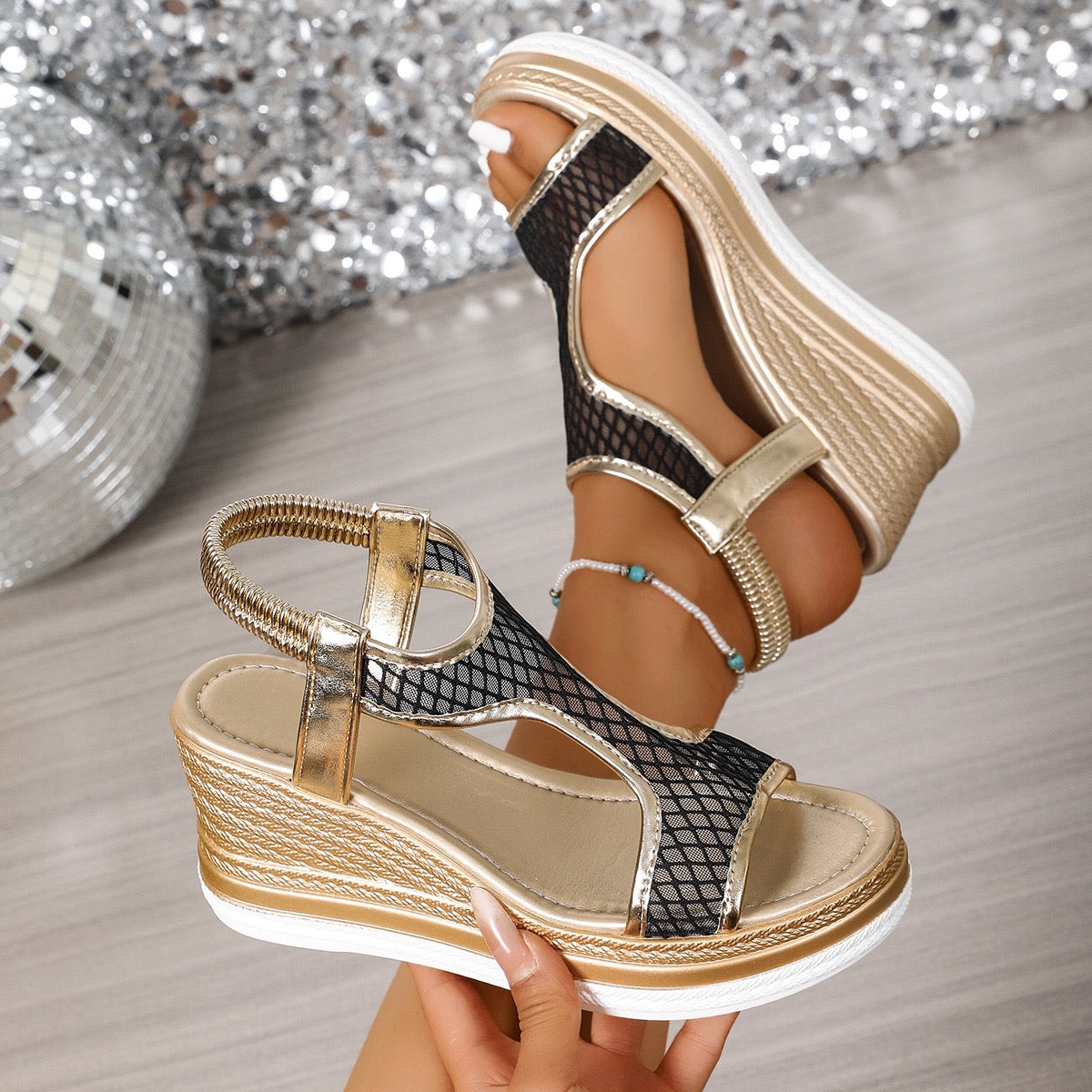 Lina | Stilvolle Keil Sandalen Damen Chic