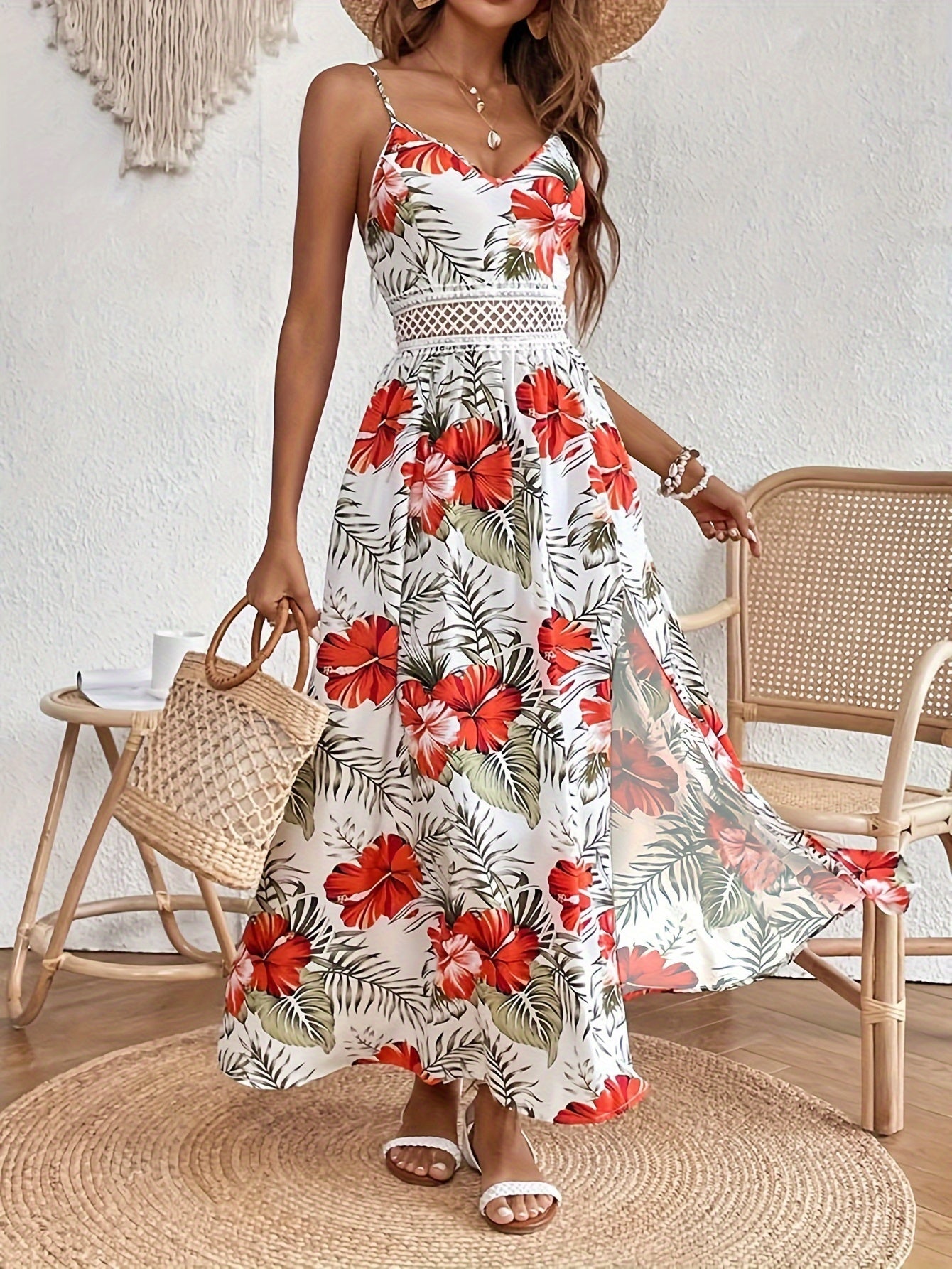 Ella | Florales Maxi Kleid Boho Elegant