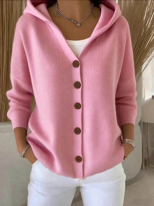 Sabrina | Trendige Strickjacke mit Kapuze im modernen Look