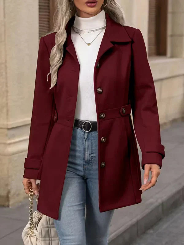 Laura | Eleganter Tweed-Wintermantel Damen chic