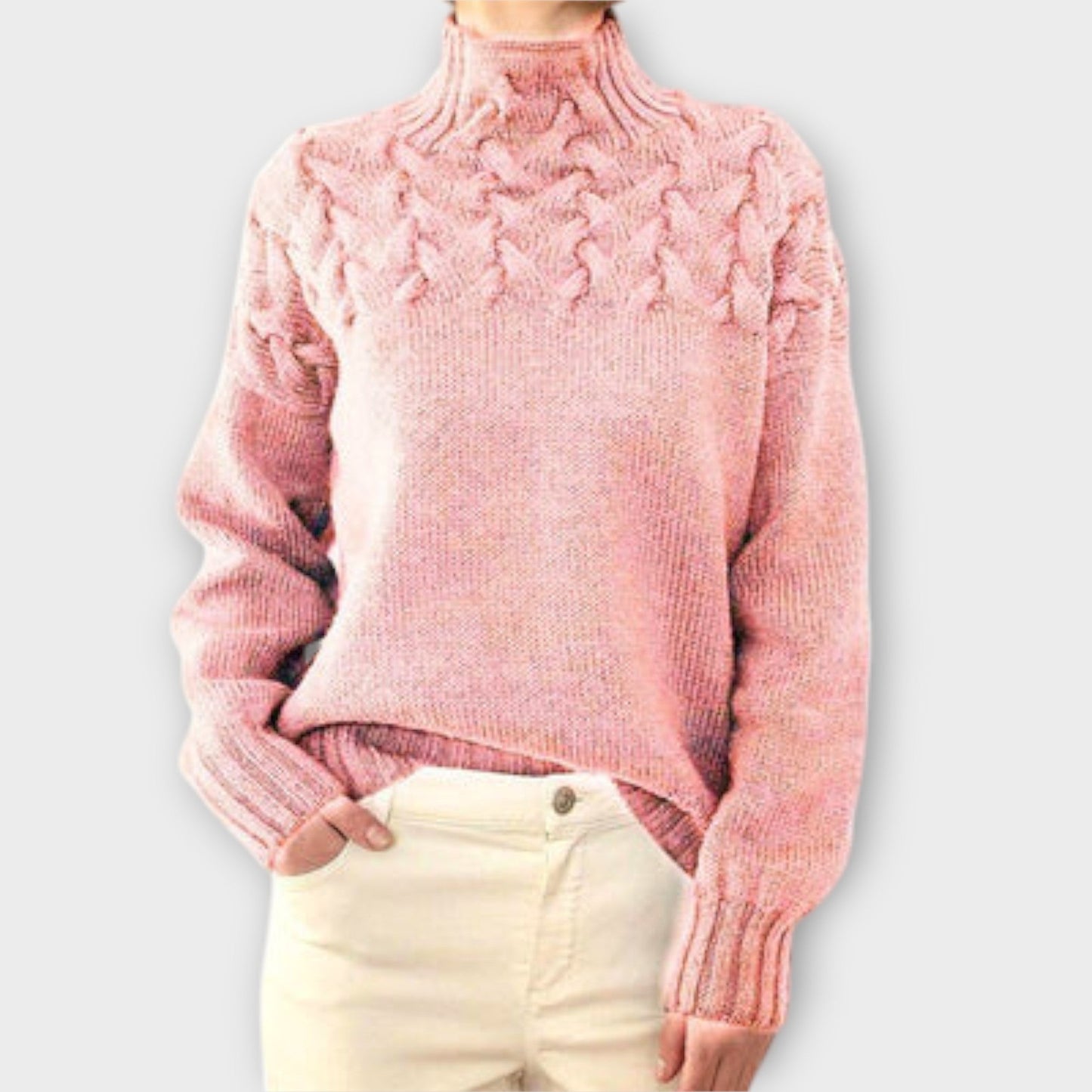 Sofia | Damen Zopfstrickpullover bequem & stilvoll