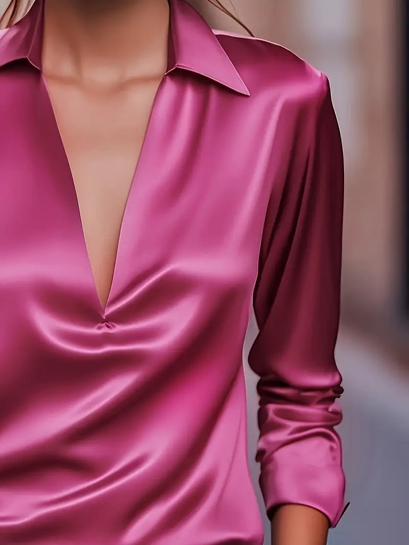 Carla | Schicke Bluse mit V-Ausschnitt für Damen