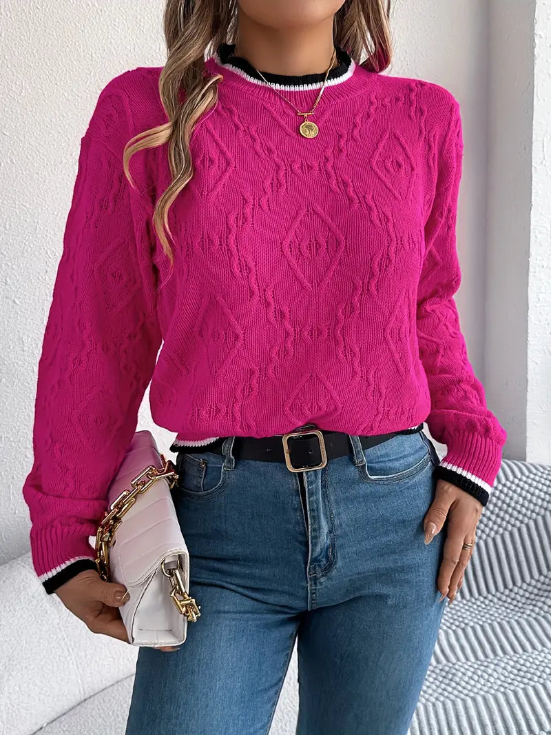 Julia | Eleganter Pullover für Damen im Streifenstil