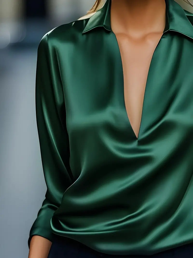 Carla | Schicke Bluse mit V-Ausschnitt für Damen