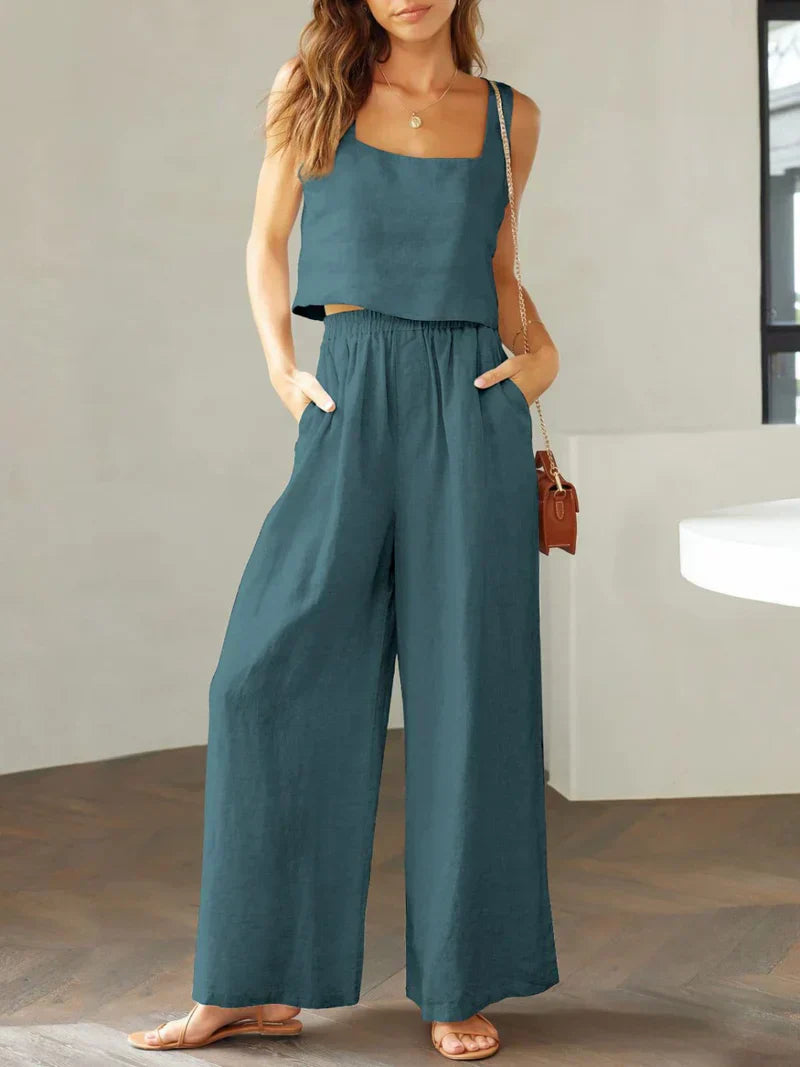 Isabella | Damen Set aus Top und Hose für stilvolle Outfits