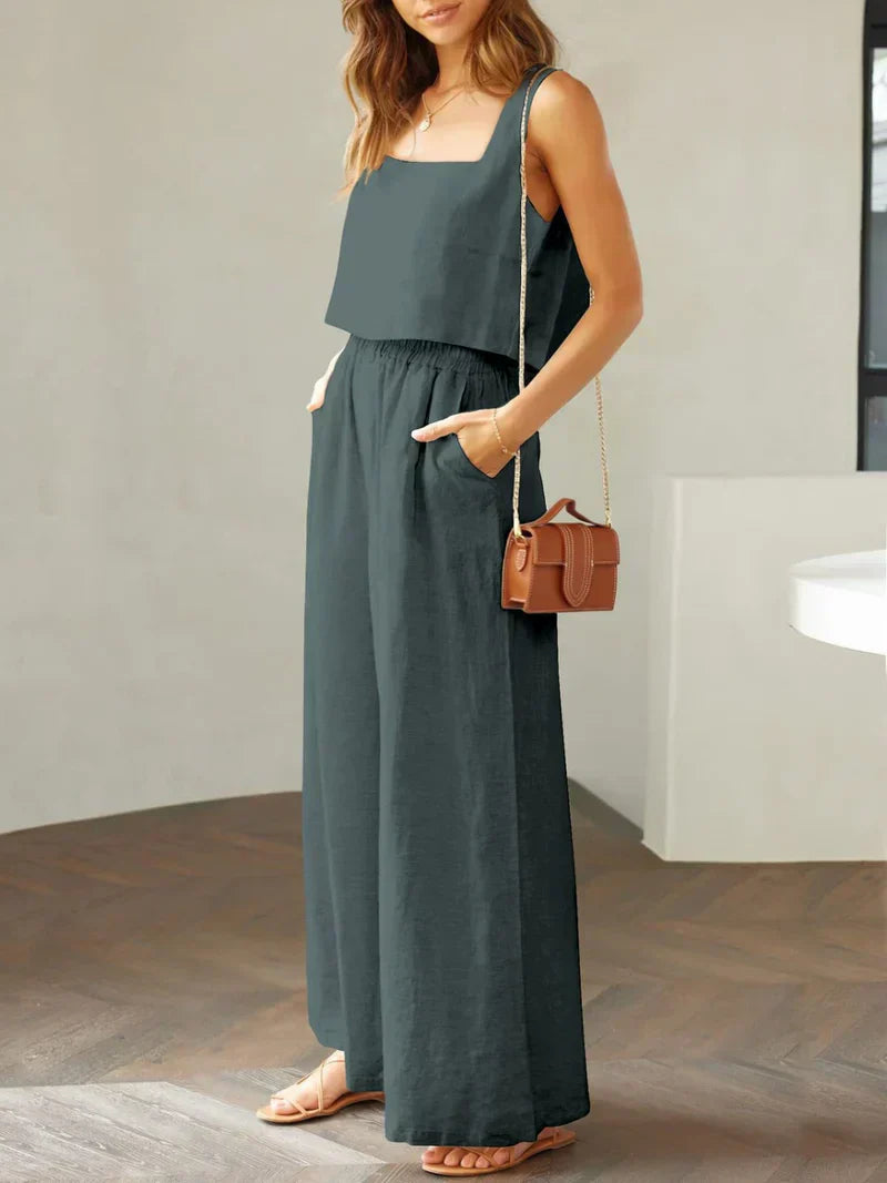 Isabella | Damen Set aus Top und Hose für stilvolle Outfits
