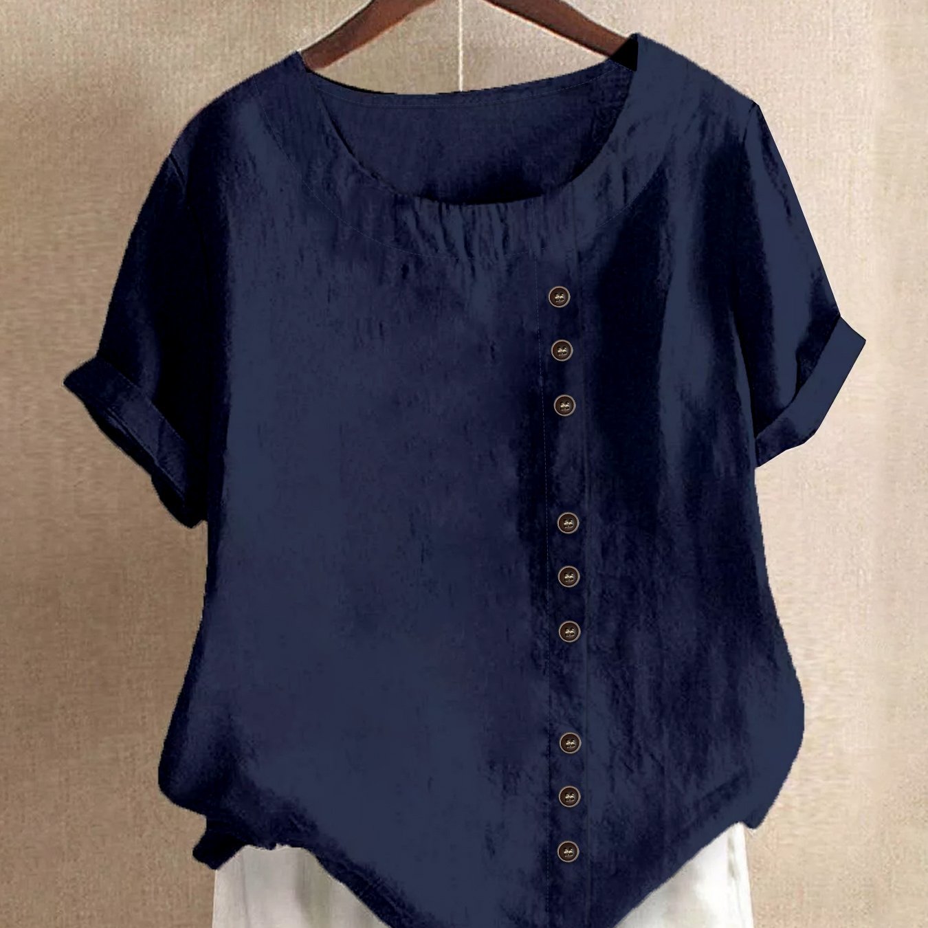 Mila | Entspannte Bluse mit Knopfdetails